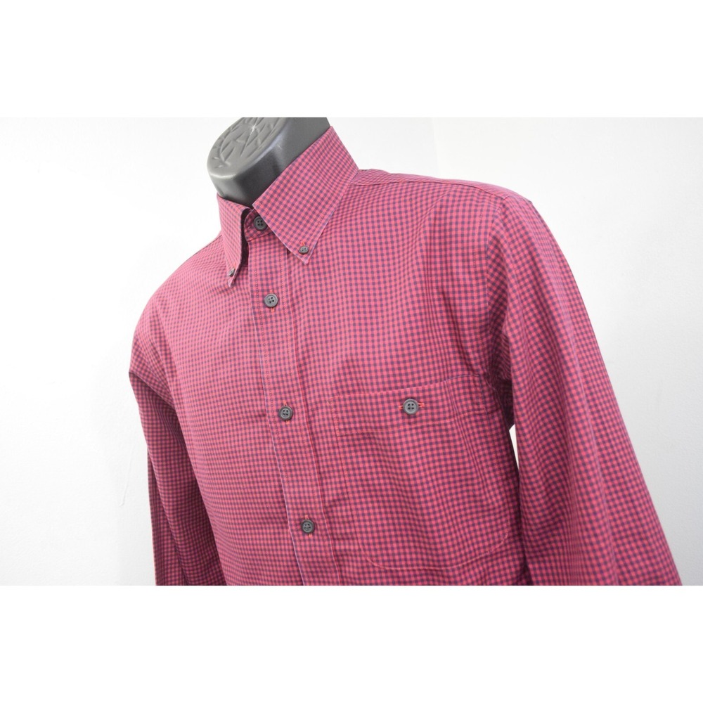 Orvis Button‎ Up Dress Shirt Plaid Long Sleeve Front Pocket Mens Size Small